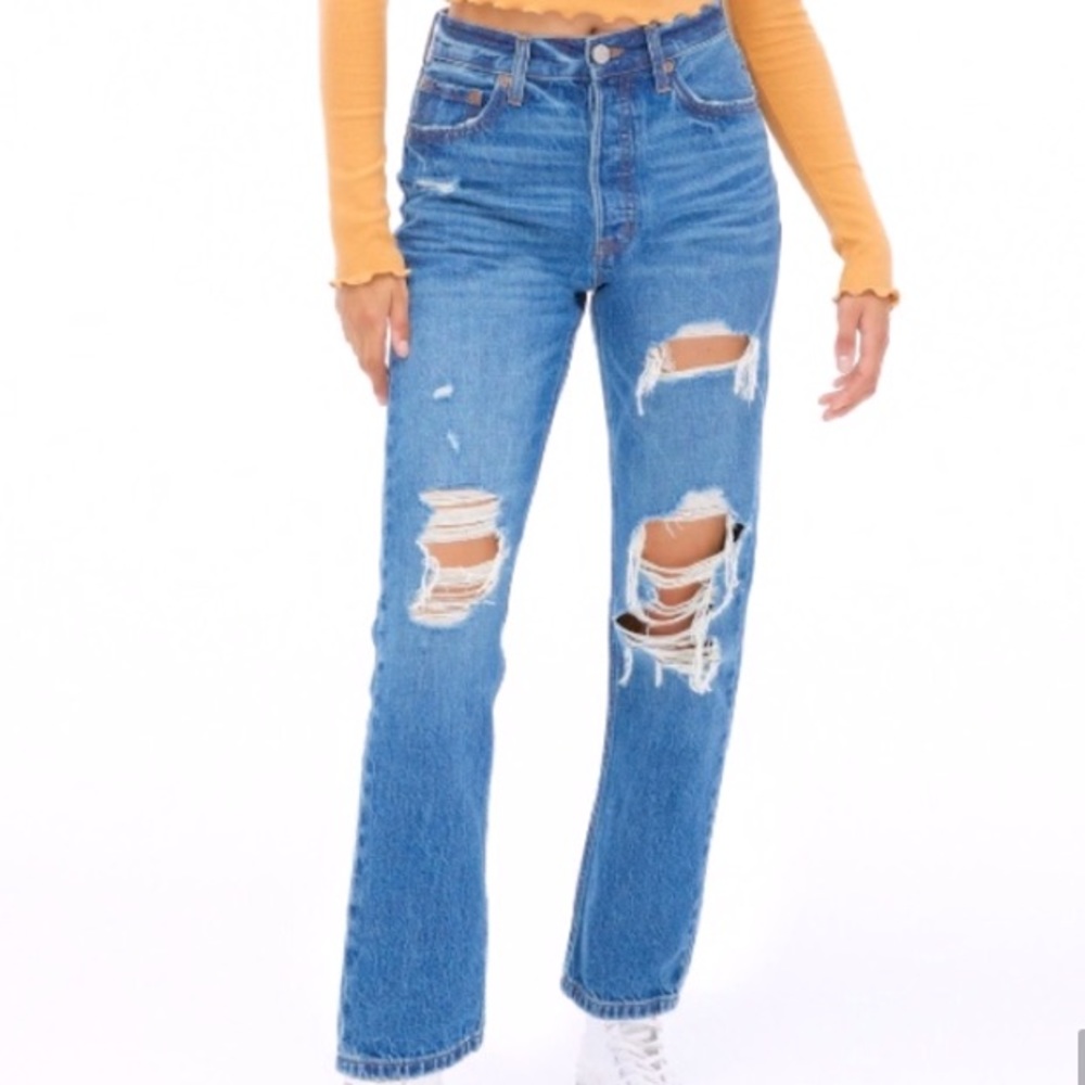 NWT Aeropostale Vintage 90s Style High Rise Straight Leg Jeans
